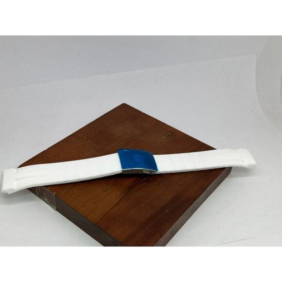 Men's Watch Band For Tissot T-Race Replacement White Rubber Strap 21mm - Picture 6 of 8
